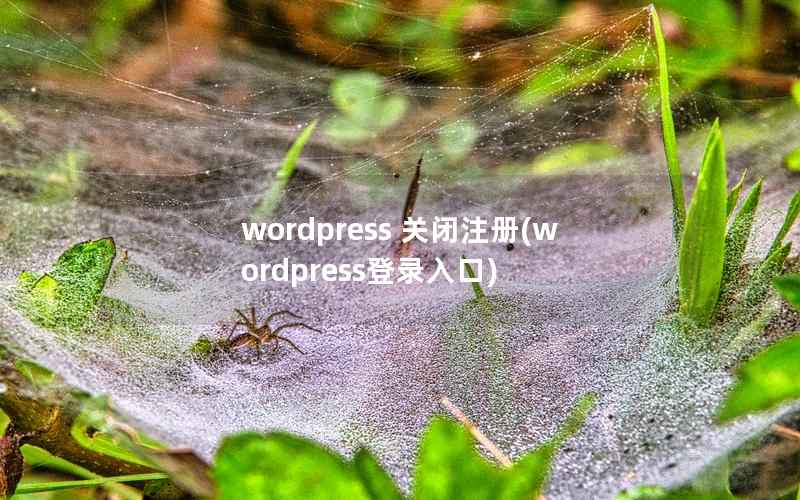 wordpress 关闭注册(wordpress登录入口)