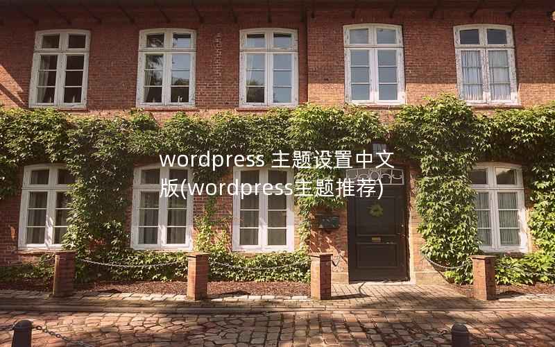 wordpress 主题设置中文版(wordpress主题推荐)