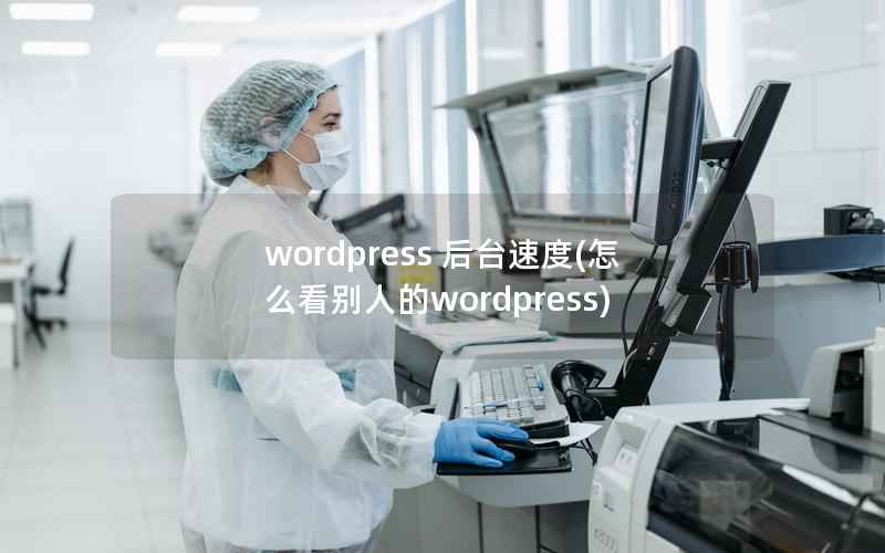 wordpress 后台速度(怎么看别人的wordpress)