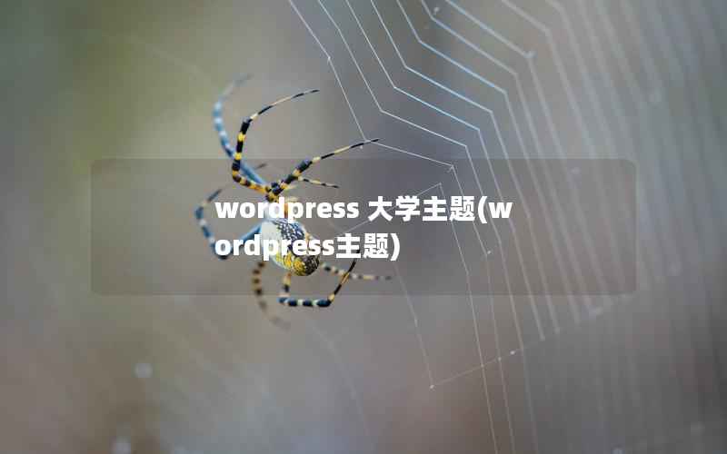 wordpress 大学主题(wordpress主题)