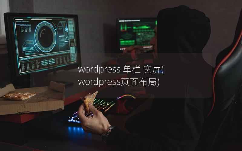 wordpress 单栏 宽屏(wordpress页面布局)