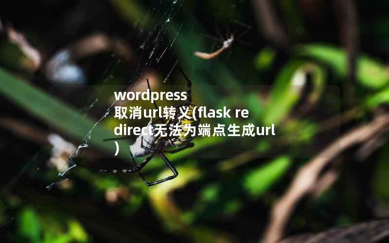 wordpress 取消url转义(flask redirect无法为端点生成url)