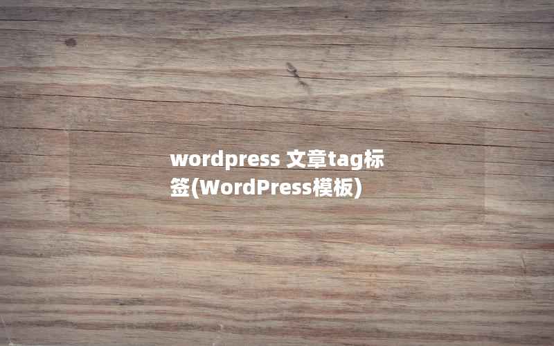 wordpress 文章tag标签(WordPress模板)