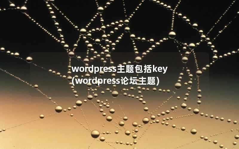 wordpress主题包括key(wordpress论坛主题)