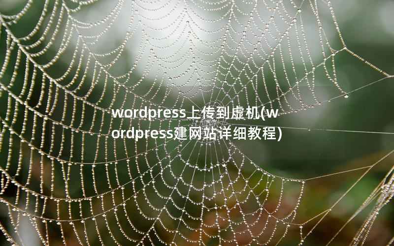 wordpress上传到虚机(wordpress建网站详细教程)