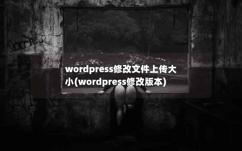 wordpress修改文件上传大小(wordpress修改版本)