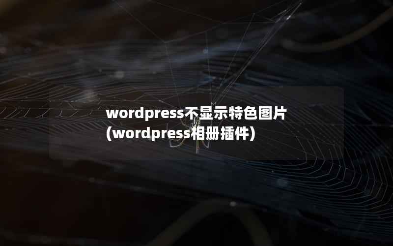 wordpress不显示特色图片(wordpress相册插件)