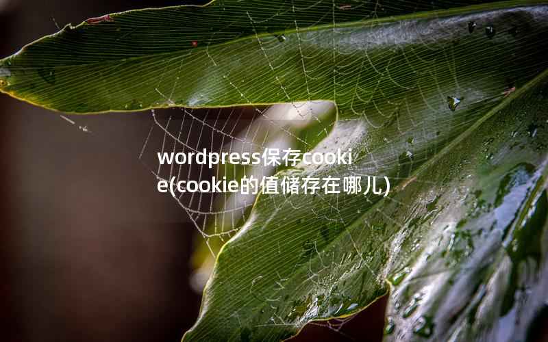 wordpress保存cookie(cookie的值储存在哪儿)