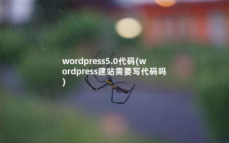 wordpress5.0代码(wordpress建站需要写代码吗)