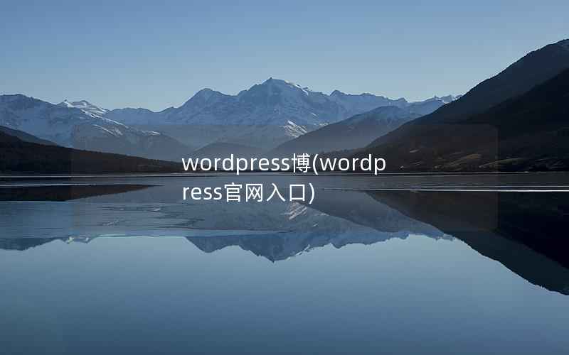 wordpress博(wordpress官网入口)