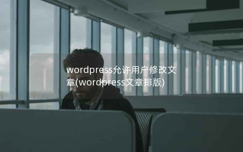 wordpress允许用户修改文章(wordpress文章排版)