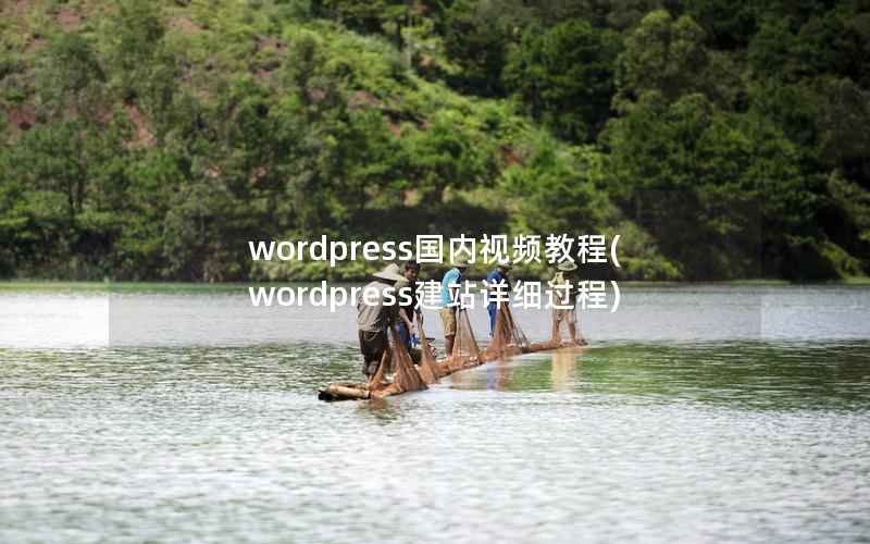 wordpress国内视频教程(wordpress建站详细过程)