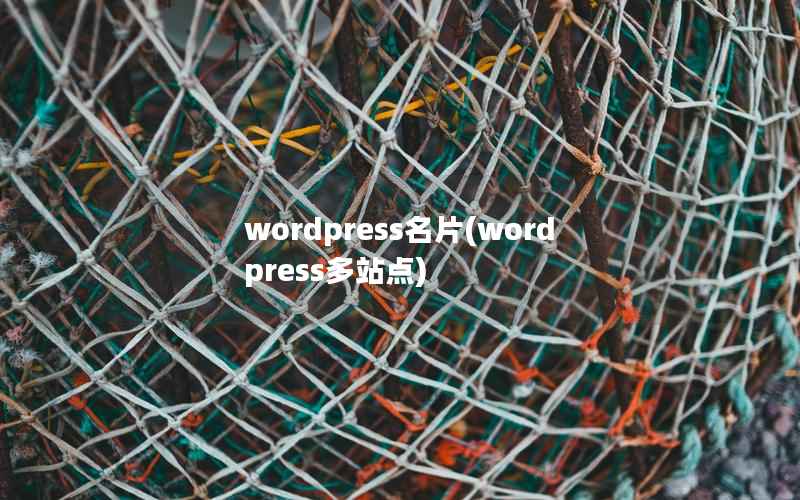 wordpress名片(wordpress多站点)