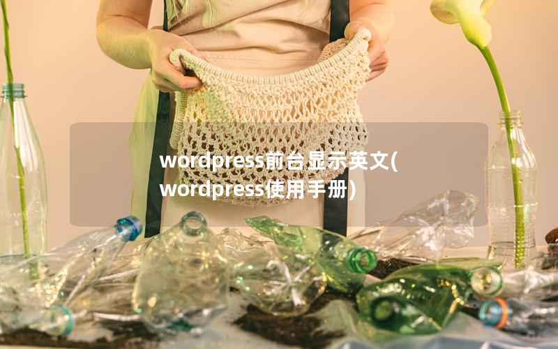 wordpress前台显示英文(wordpress使用手册)