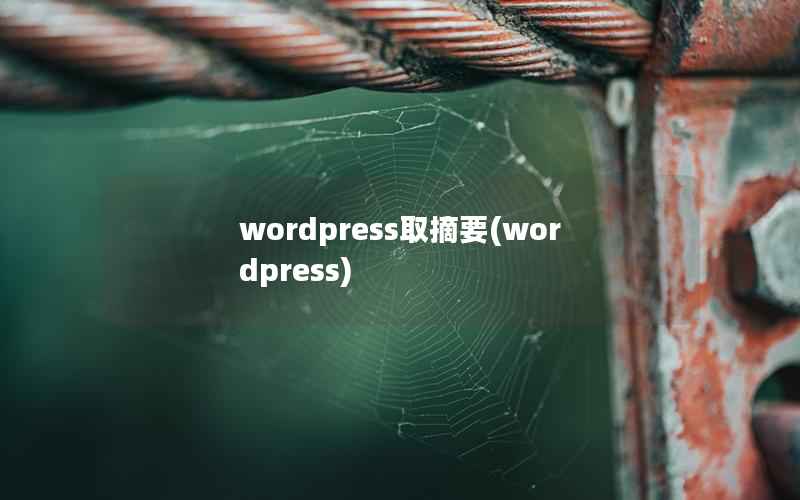 wordpress取摘要(wordpress)