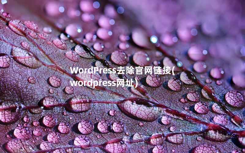 WordPress去除官网链接(wordpress网址)