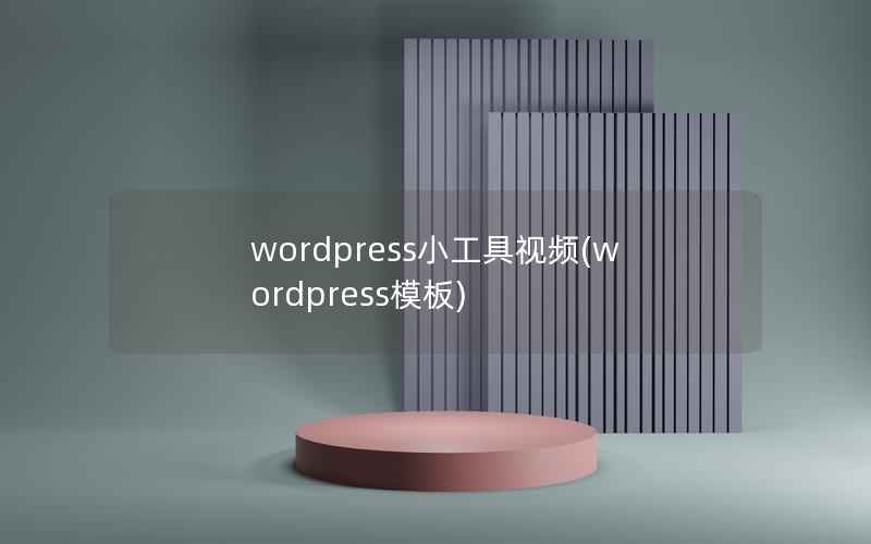 wordpress小工具视频(wordpress模板)