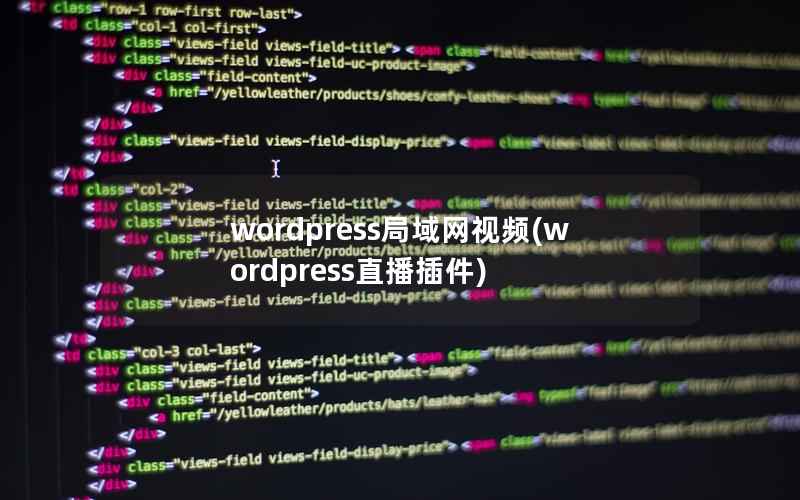 wordpress局域网视频(wordpress直播插件)