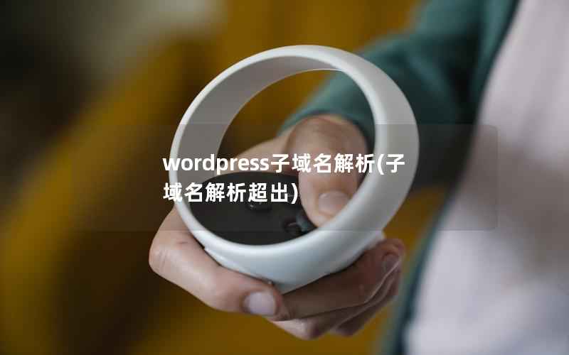 wordpress子域名解析(子域名解析超出)