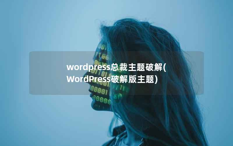 wordpress总裁主题破解(WordPress破解版主题)