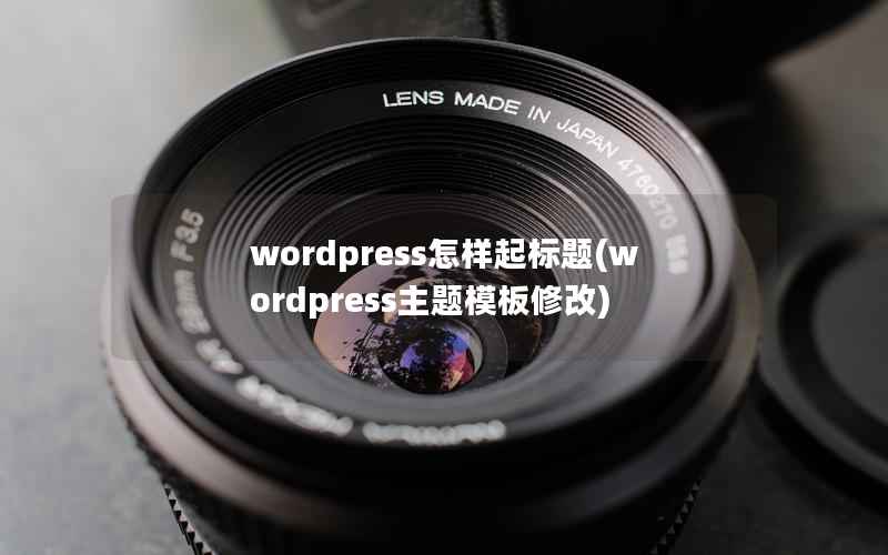 wordpress怎样起标题(wordpress主题模板修改)