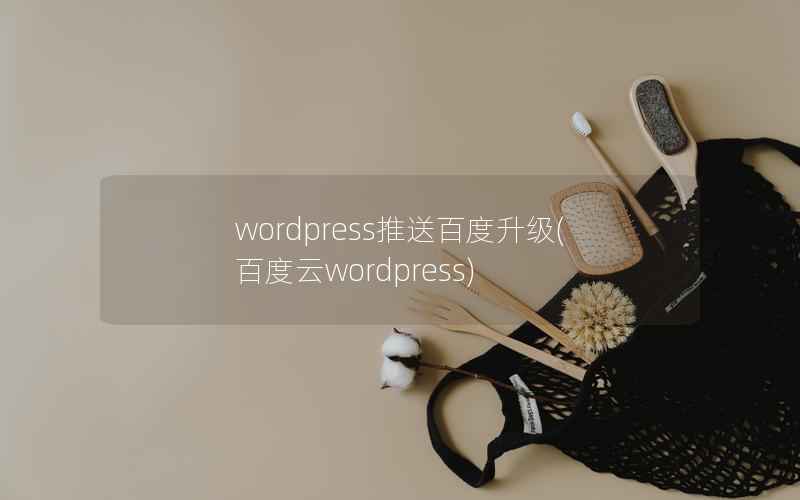 wordpress推送百度升级(百度云wordpress)