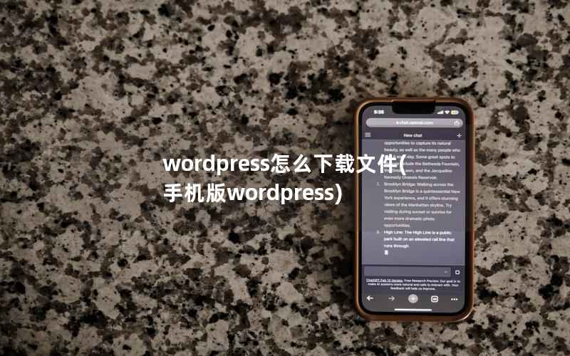 wordpress怎么下载文件(手机版wordpress)