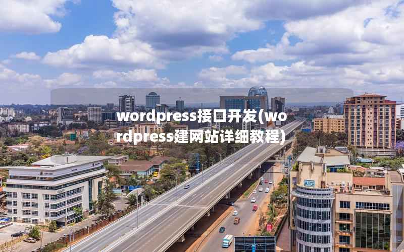 wordpress接口开发(wordpress建网站详细教程)