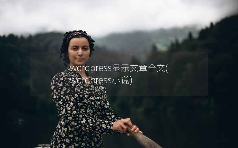 wordpress显示文章全文(wordpress小说)