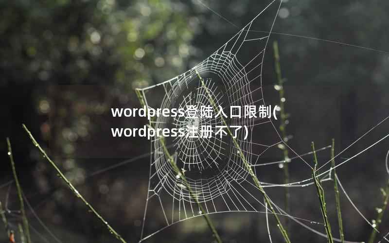 wordpress登陆入口限制(wordpress注册不了)