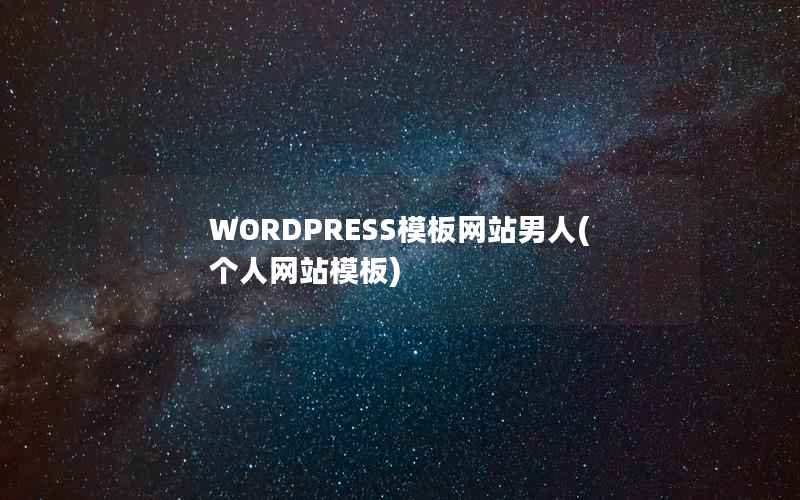 WORDPRESS模板网站男人(个人网站模板)