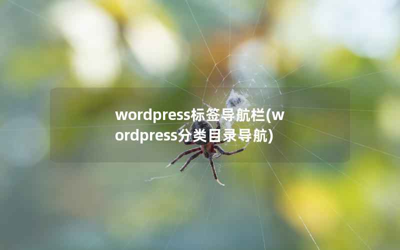 wordpress标签导航栏(wordpress分类目录导航)