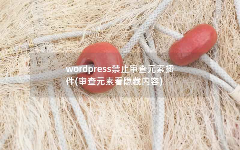 wordpress禁止审查元素插件(审查元素看隐藏内容)