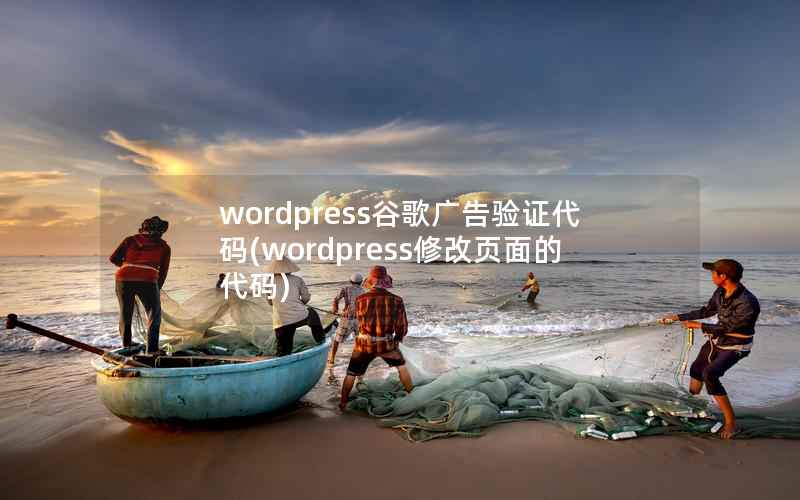 wordpress谷歌广告验证代码(wordpress修改页面的代码)