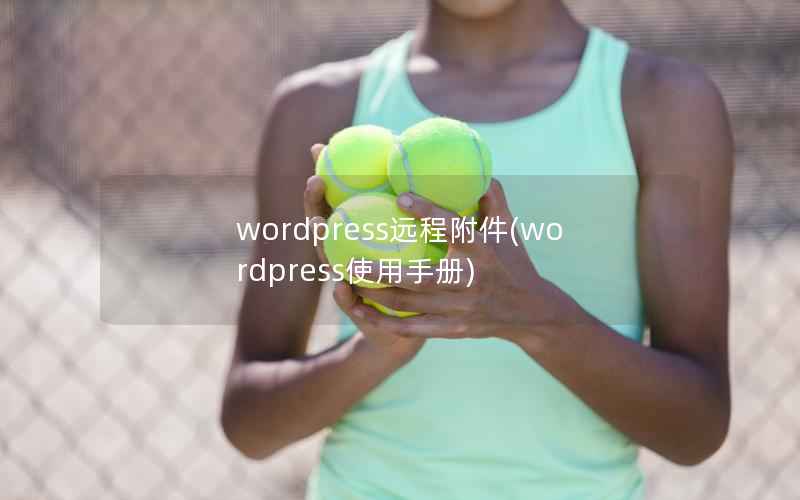 wordpress远程附件(wordpress使用手册)