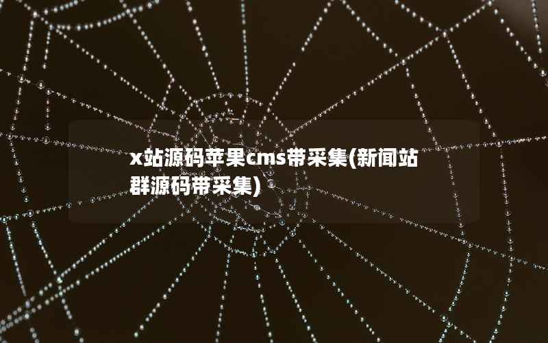 x站源码苹果cms带采集(新闻站群源码带采集)