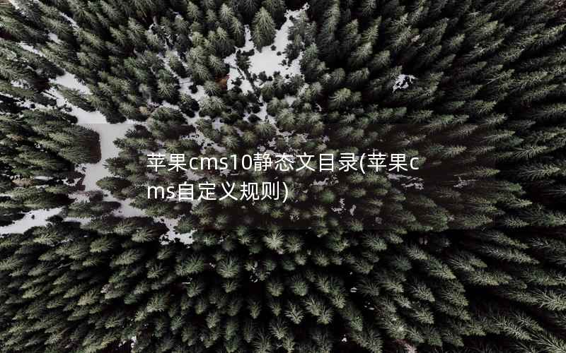 苹果cms10静态文目录(苹果cms自定义规则)