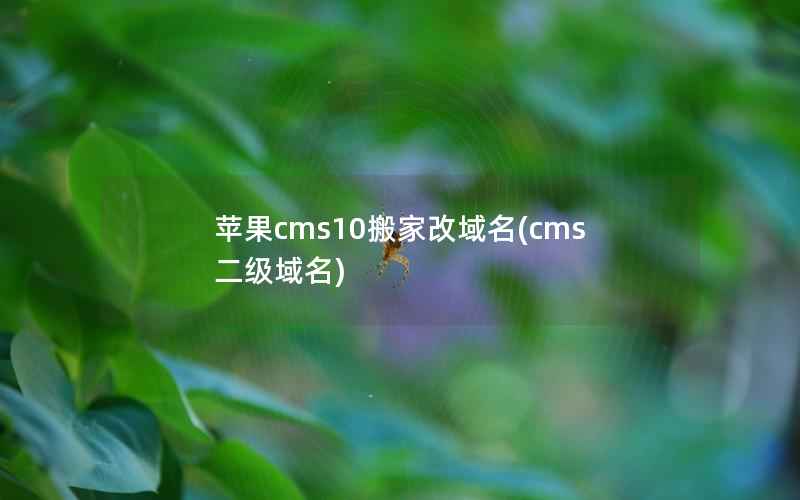 苹果cms10搬家改域名(cms二级域名)