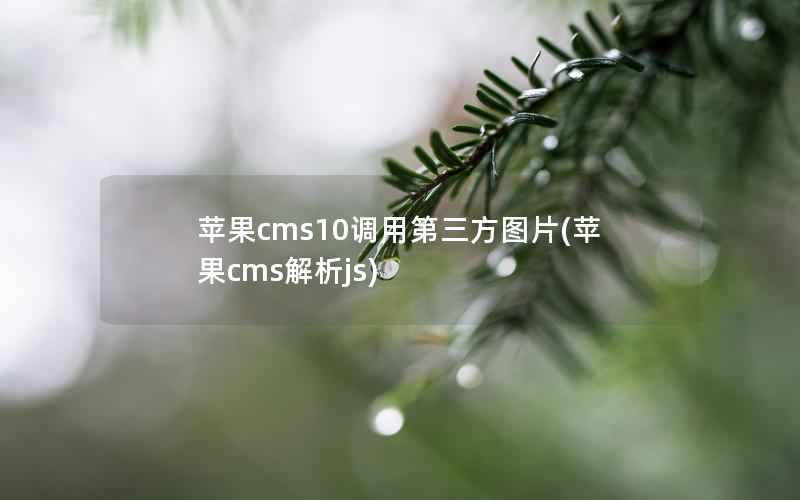 苹果cms10调用第三方图片(苹果cms解析js)