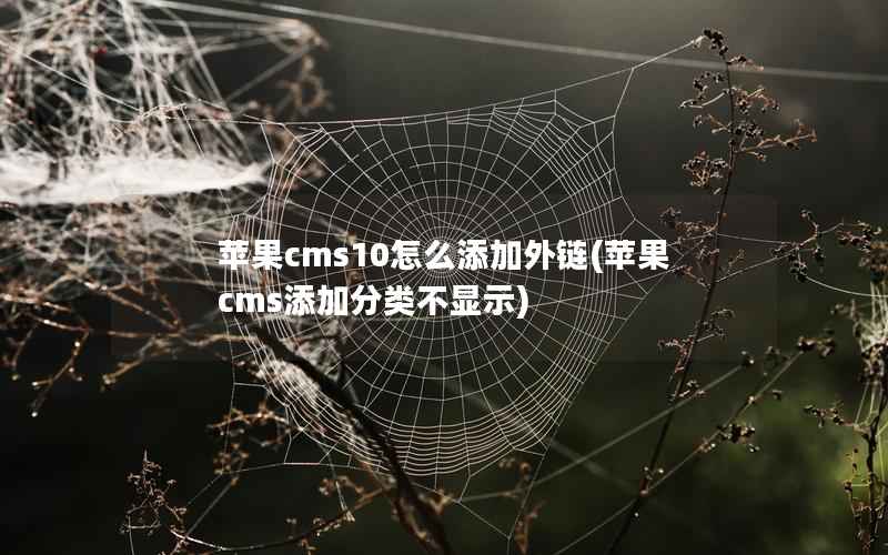 苹果cms10怎么添加外链(苹果cms添加分类不显示)