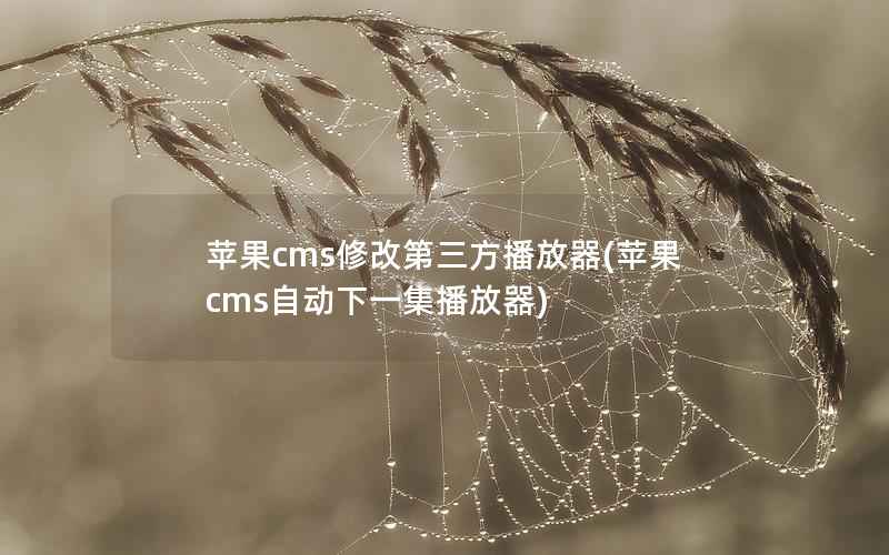 苹果cms修改第三方播放器(苹果cms自动下一集播放器)