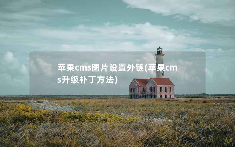 苹果cms图片设置外链(苹果cms升级补丁方法)