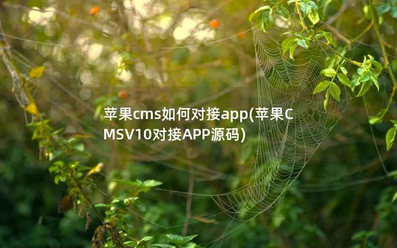 苹果cms如何对接app(苹果CMSV10对接APP源码)