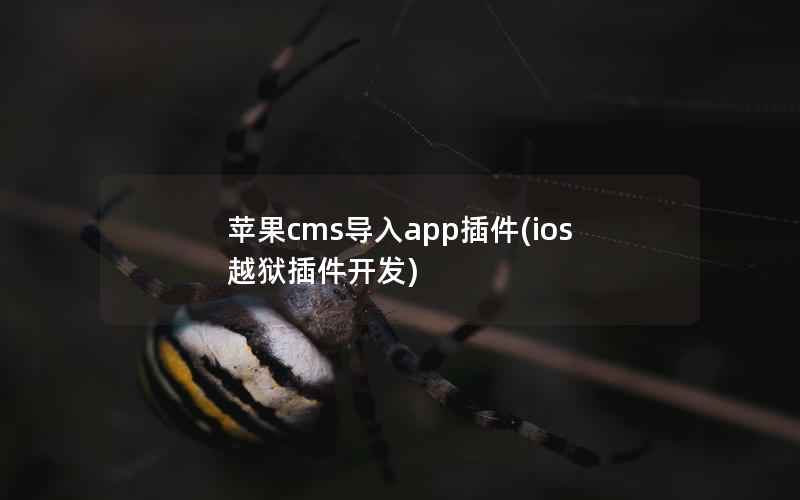 苹果cms导入app插件(ios越狱插件开发)