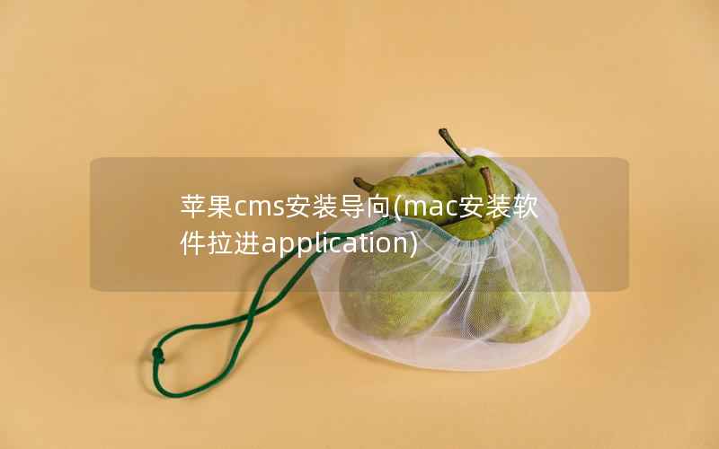 苹果cms安装导向(mac安装软件拉进application)