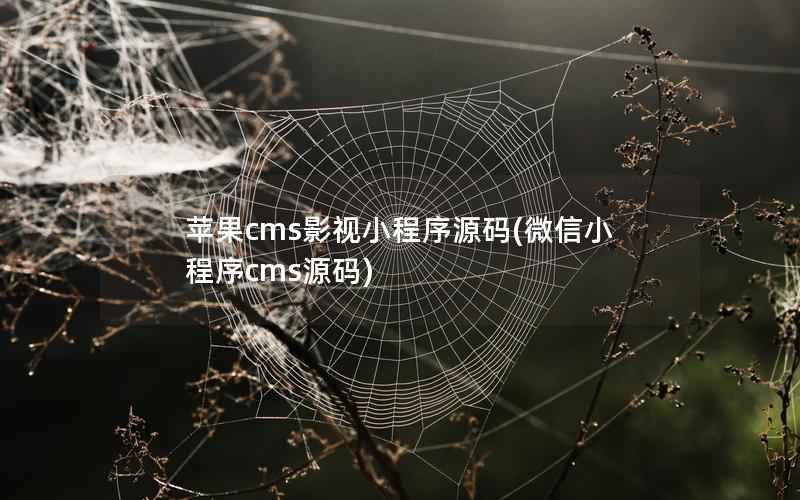 苹果cms影视小程序源码(微信小程序cms源码)