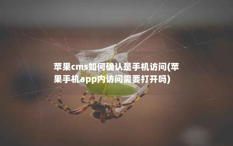 苹果cms如何确认是手机访问(苹果手机app内访问需要打开吗)