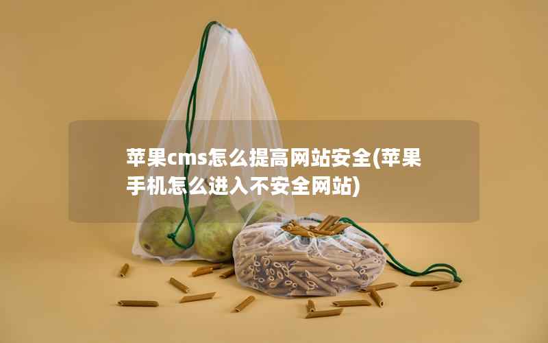 苹果cms怎么提高网站安全(苹果手机怎么进入不安全网站)