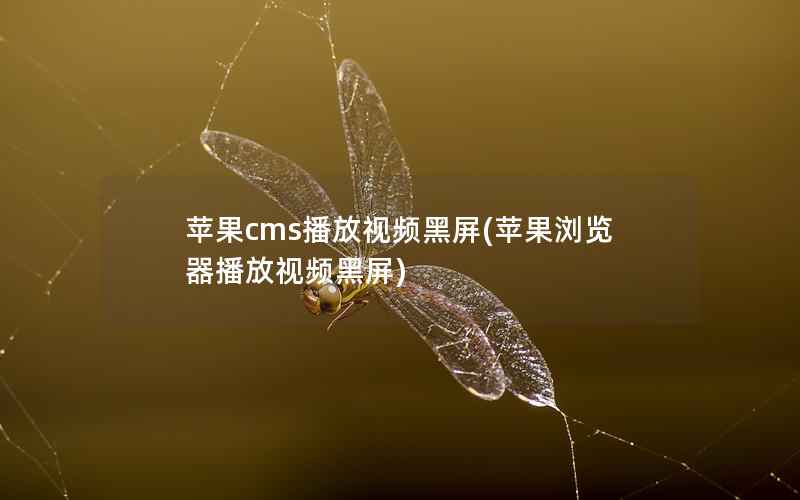 苹果cms播放视频黑屏(苹果浏览器播放视频黑屏)