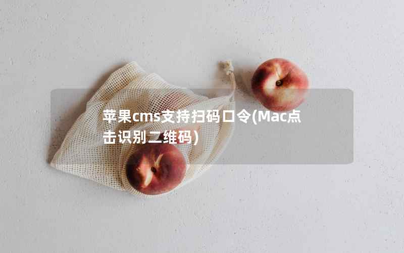 苹果cms支持扫码口令(Mac点击识别二维码)